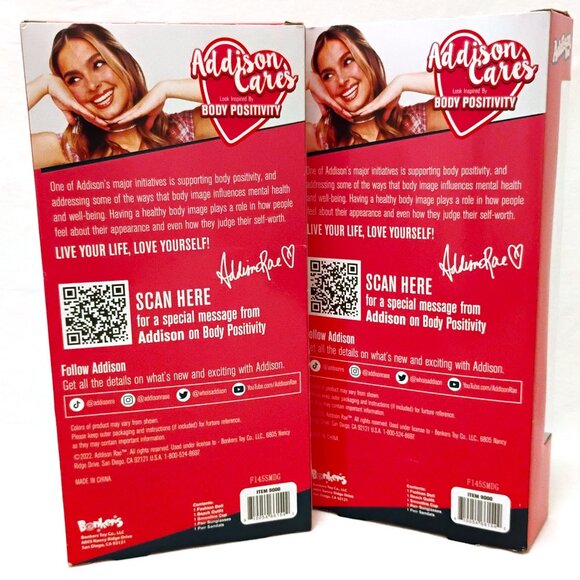 Addison Rae Fashion Doll (Twins/BFFs) Beach Style Body Positivity NIB Lot of 2 - Picture 2 of 8